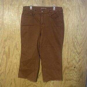 Judy Blue Garment Dyed Wide Leg Cropped Jeans Rust Size 20W 38x23.5